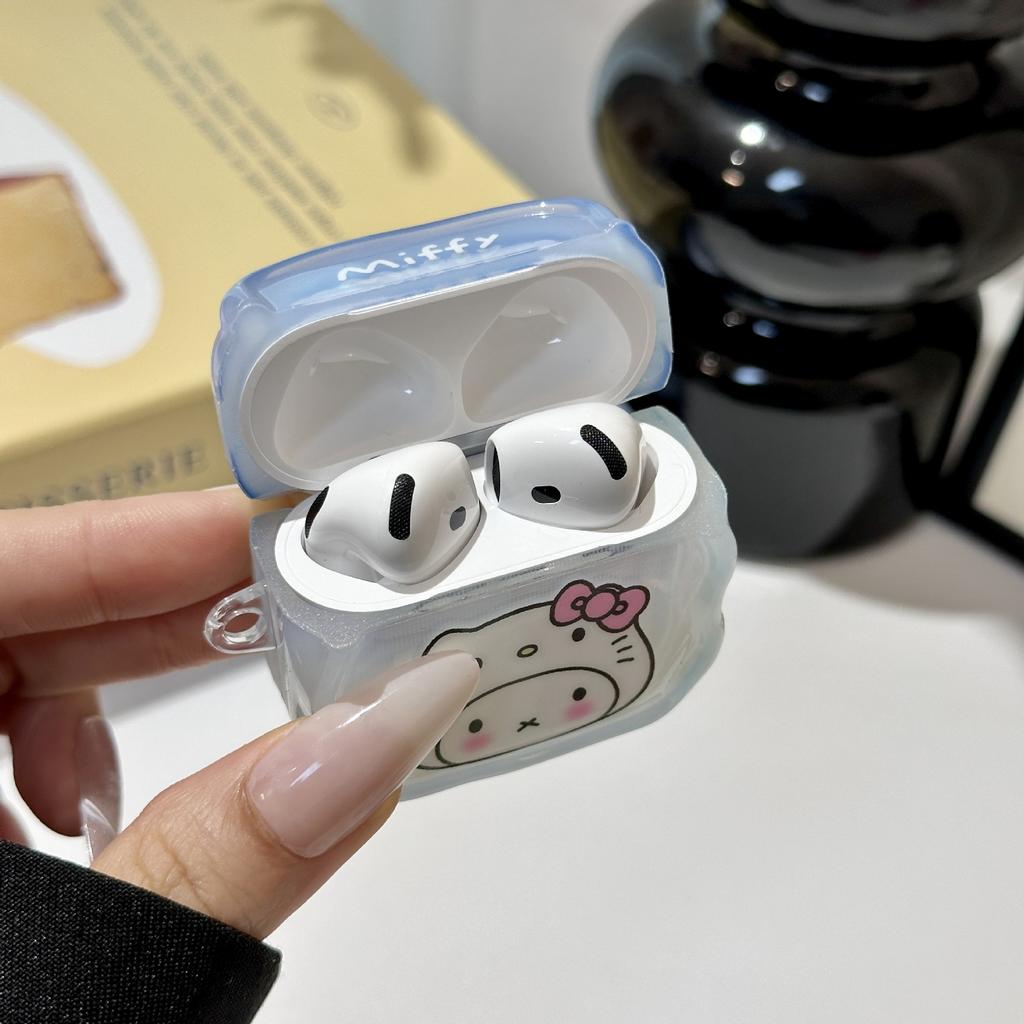 Ins Cute KT Cat Rabbit Airpodspro1 Silicone Protective Cover New 1st Generation Earphone Cover 1/1st Generation Pendant