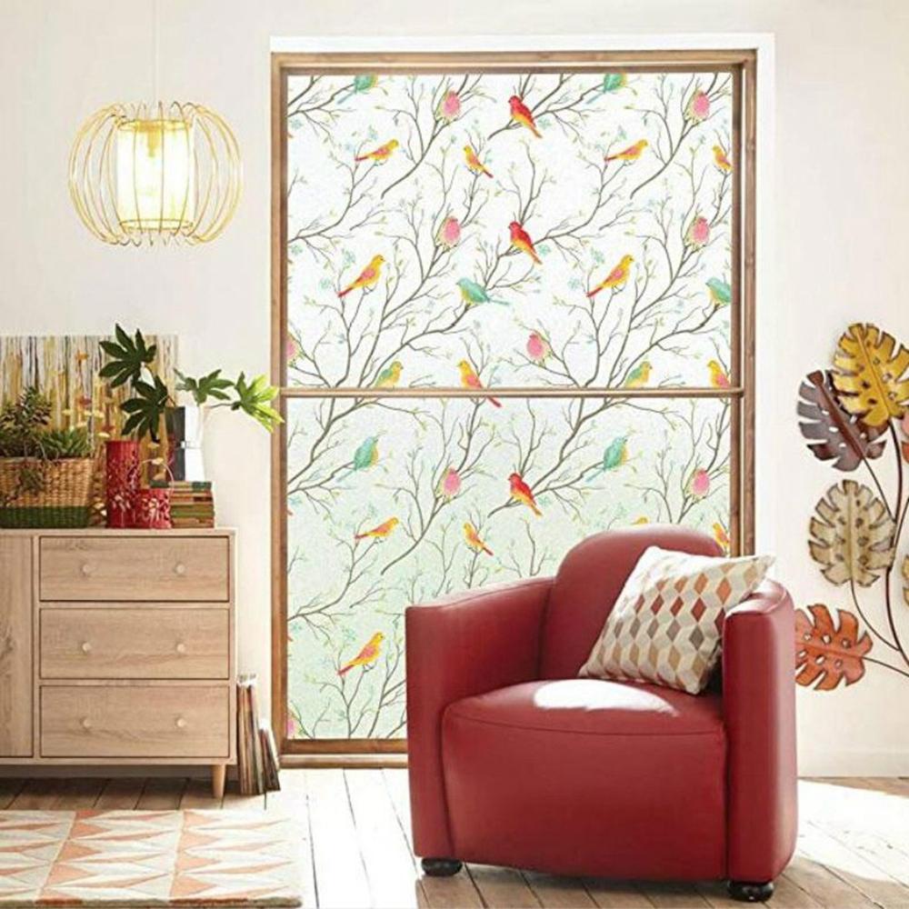 Non-Adhesive Window Cling Static Window Stickers Decorative Glass Film Window Film Static Sticker