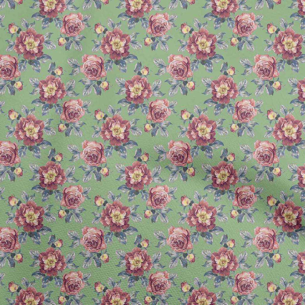 oneOone Georgette Viscose Black Fabric Florals Sewing Material Print Fabric By The Yard 42 Inch