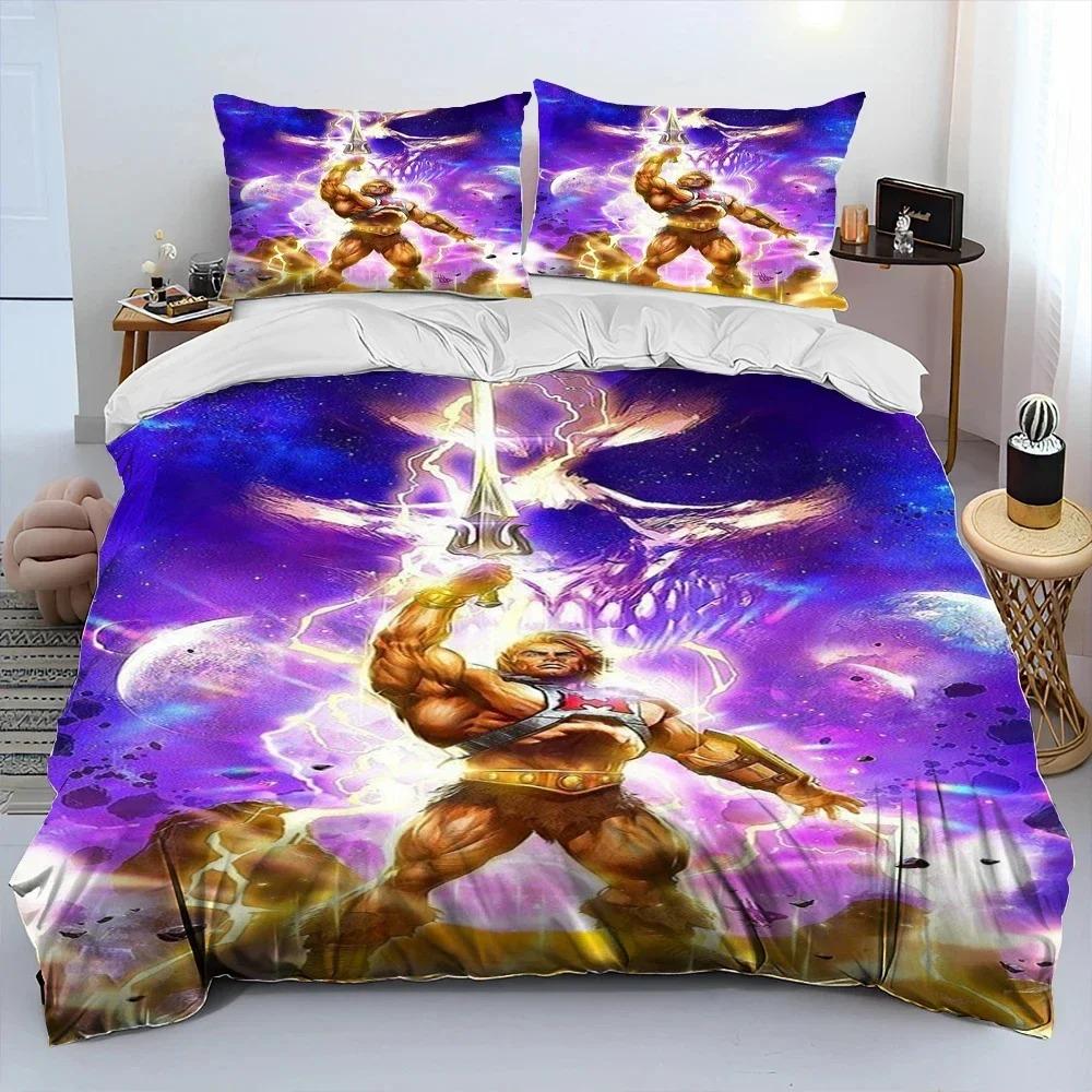 3D Print He Man and the Masters of the Universe Bedding Set Duvet Cover Bed Set Quilt Cover Pillowcase Comforter King Queen Size