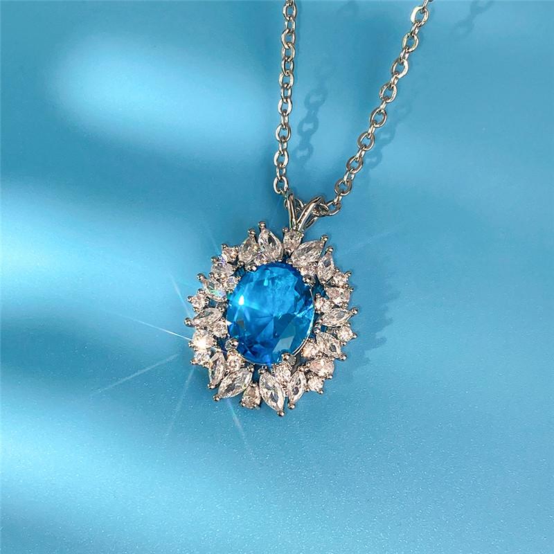 CAOSHI Gorgeous Temperament Necklace Female Party Accessories with Delicate Design Bright Crystal Stone Jewelry for Anniversary