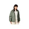 LI-NING Unisex 2025 Winter Flight Hooded Warm Short Cotton Jacket Spiral Smoke Green AJMV397-2
