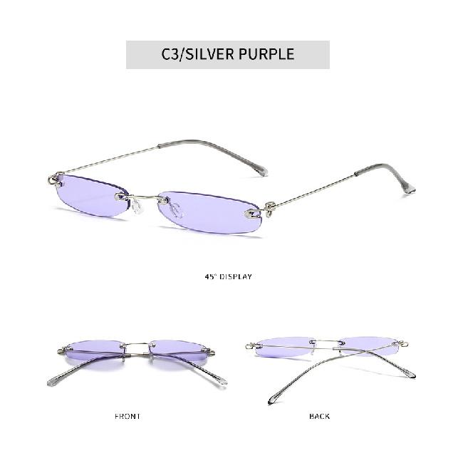 Small Frame Sunglasses, Rimless Sunglasses, Ultra-lightweight Mini Glasses