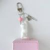 Lovely Cats Flock Design Soft Resin Keychain Phone Charm for Keys Stylish Sturdy Accessory