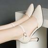 Hollow Sandals Women's Summer High Heels Summer Thick Heel with Professional Work Shoes