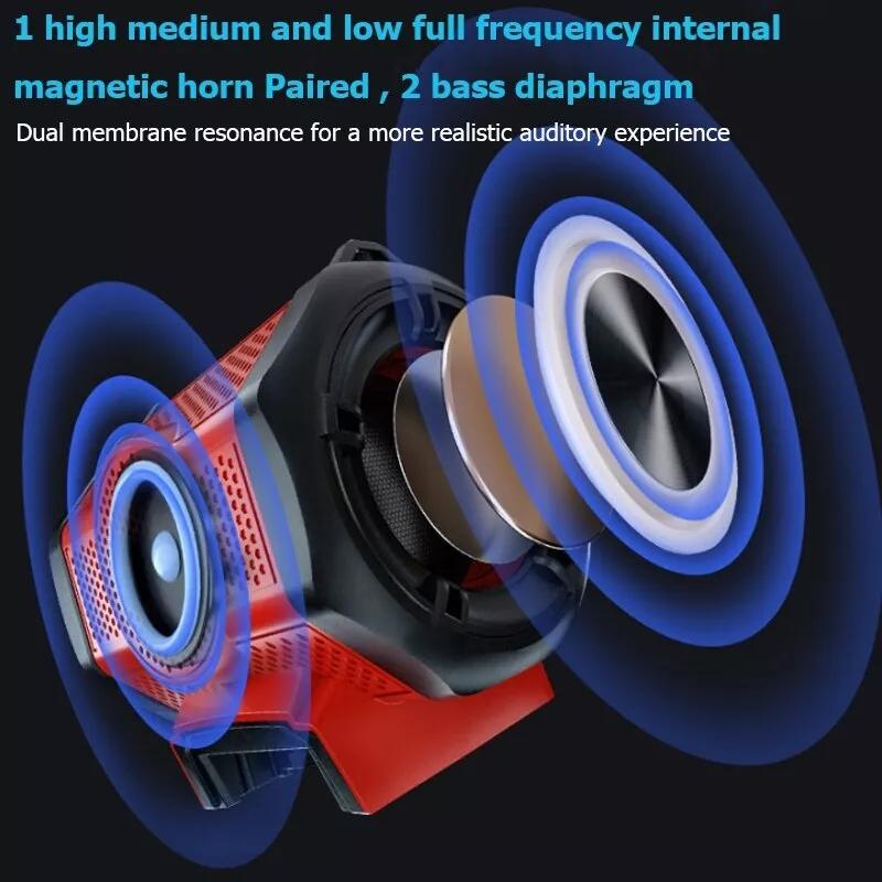 HIFI 3D Bluetooth Speaker for Dewalt/Makita/Milwaukee/Bosch Battery 30W Cordless Small Speaker With USB Type-C Port for Jobsites