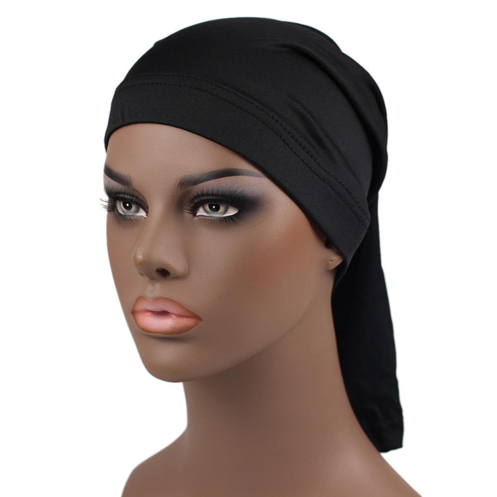 Stretchy Dreadlock Caps Elastic Dreads Head Wrap Comfortable Dreads Cap Daily Wear чёрный