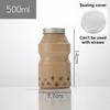 500ml Portable Fruit Juice Cold Brewed Tea Bottle Transparent Plastic Beverage Bottle Disposable Milk Tea Bottle