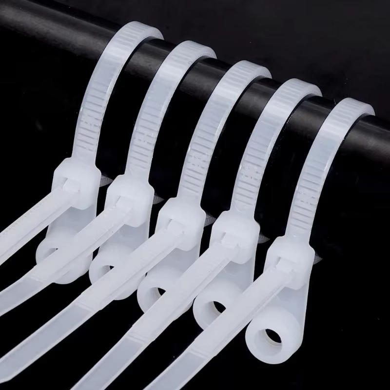 100 Stück Hochleistungs-Nylon-Kabelbinder mit festem Kopf Multifunktionaler selbstsichernder Kabelbinder für das Kabelmanagement im Innen- und Außenbereich