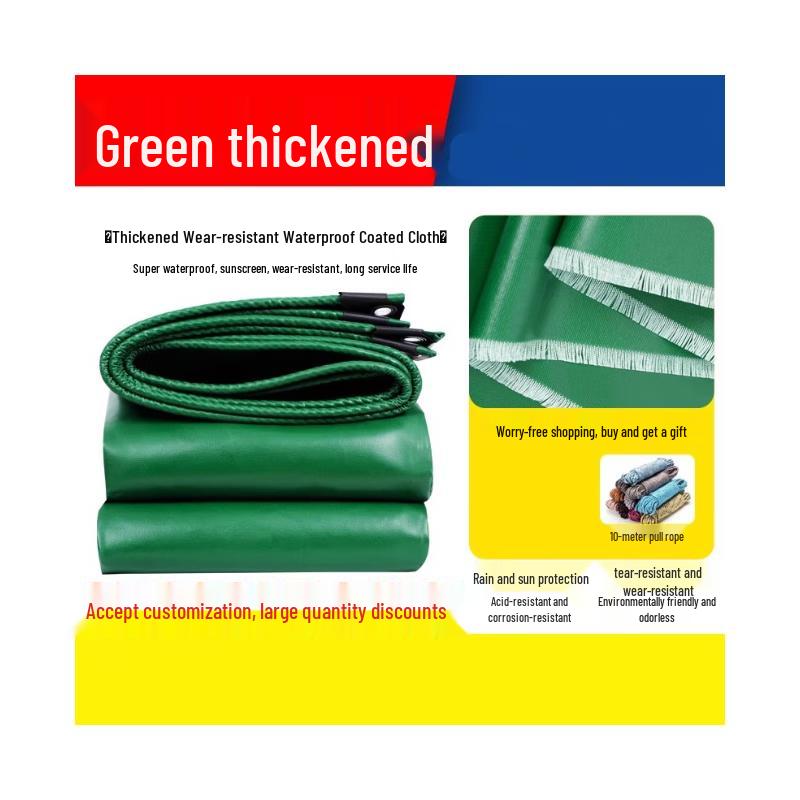 ShiXun Waterproof Heavy-Duty Green Tarp with Rope (2x6m)