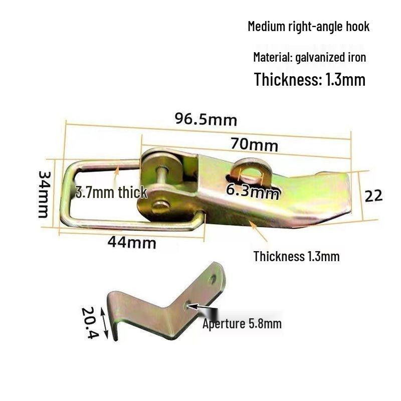 Industrial Heavy-Duty Plated Latch for Truck Bed Toolbox, Hardware, and Wood Box