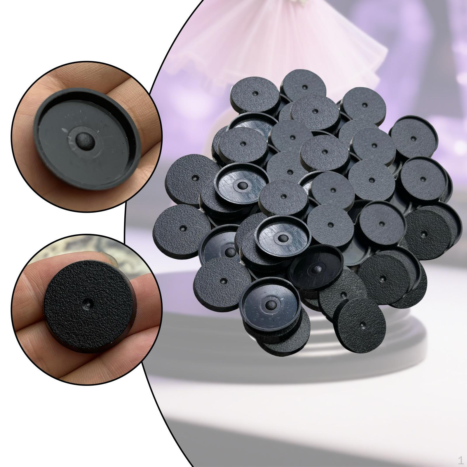 

Игровые миниатюры Базы Игровые фигурки Дисплей 25 мм Аксессуары Черный Настольный игровой стенд для хранения Витрина 100pcs