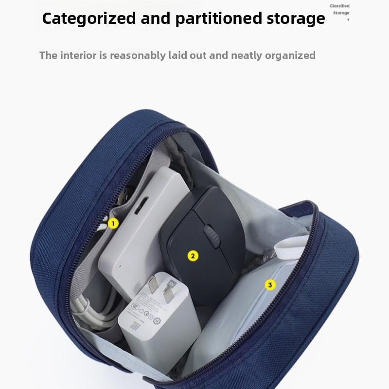 Portable Shockproof Digital Storage Bag Travel Organizer for Power Bank Data Cable Charger Earphone Multi‑Purpose Cosmetic Pouch