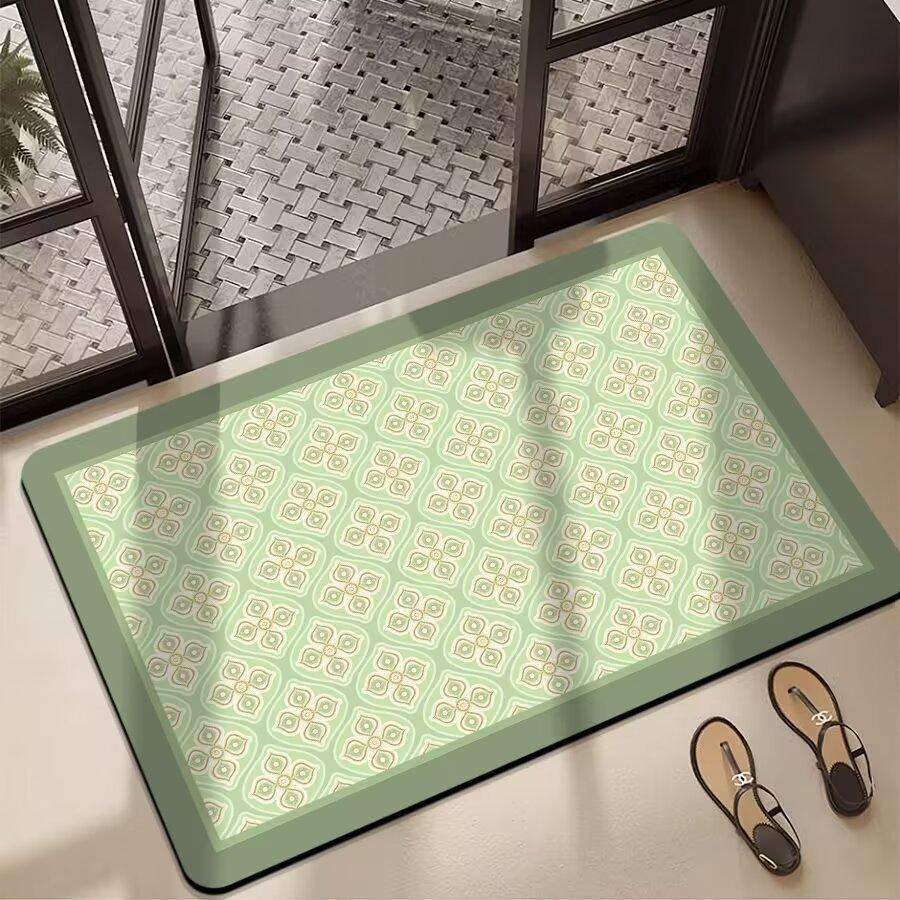 Bathroom Absorbent Mat Diatom Mud Absorbent Mat Toilet Kitchen Door Green Foot Mat Bathroom Non-slip Mat Door Mat