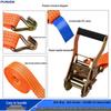 1.5" High-Strength Polyester Tie-Down Strap with Double Hook Ratchet for Cargo Securing