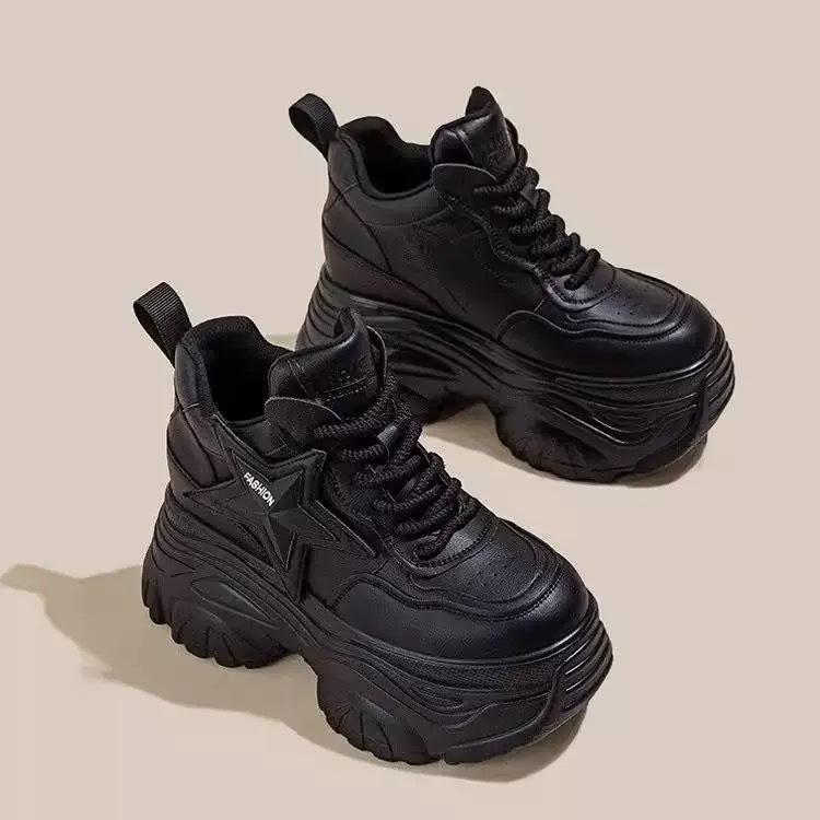 Retro Dad Shoes 2026 Nové Podzimní Silná Podrážka Ležérní Módní Zvyšující Výšku Dámské Boty