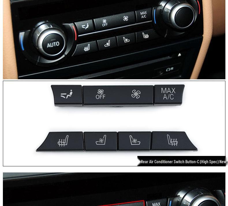 Rear AC Button Panel Trim for BMW 5, 6, 7 Series, 5GT, X5, X6