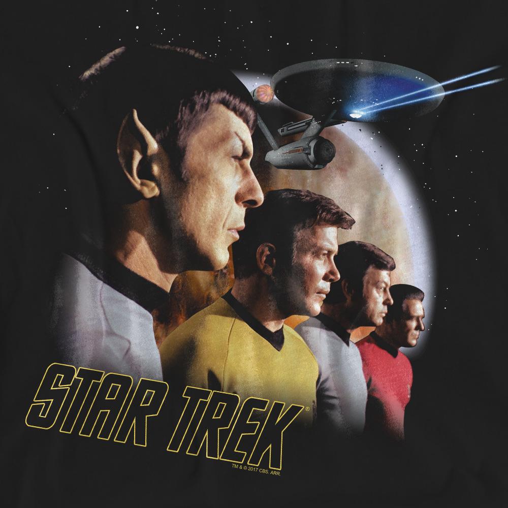 STAR TREK Unisexové dospělé tričko Vzhůru za dobrodružstvím