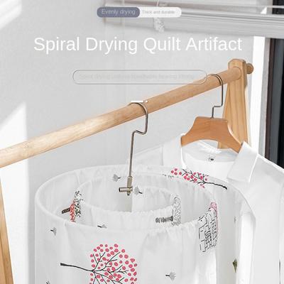 Spiral-Blattaufhänger Spiral-Edelstahl-Wäscheständer für Steppdecke Robuster Deckenaufhänger für Tagesdecke Decke Matratze