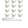 12 Pcs Butterfly Wall Decor 3D Hollow Butterflies Sticker for Birthday Cake Cupcake Toppers Removable DIY Mural Art for Room Office Bedroom