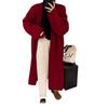 Medium and long thickened sweater cardigan jacket women's autumn and winter lazy style high-end sense thin knee loose knitted coat