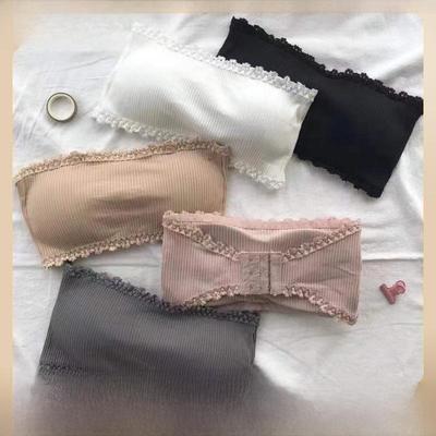 Women's Strapless Gathered Tube Top: Anti-Slip, Invisible Bra with Pads, Chic Back Design, Summer-Light.