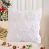 Autumn Pillow Cover Plush Faux Fur Pillowcase with 3D Leaf Art Farmhouse Bohemian Style Invisible Zipper Pillow Case