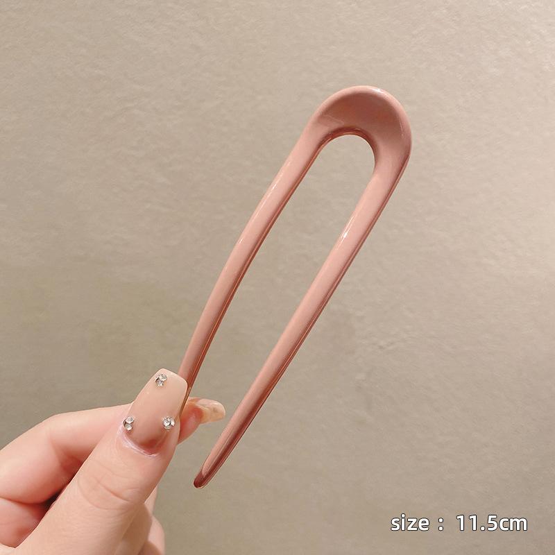 1/5 Pcs Fashion Solid Plastic U-shaped Hair Sticks For Women Girls Party Ponytail Holder Hair Accessories