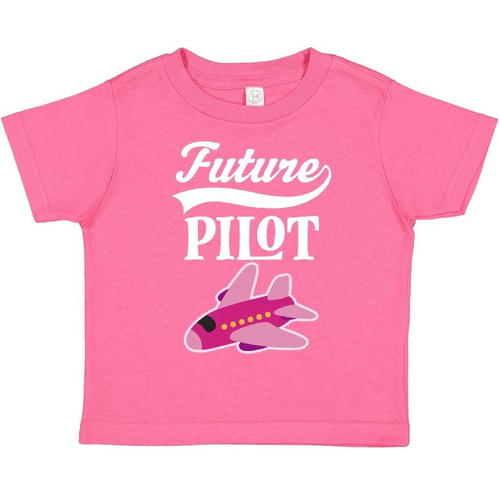 Inktastic Future Pilot Girls Airplane Career Toddler T-Shirt Plane Commercial