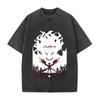 Anime Black Clover Asta Printed Tee Men Women Washed Cotton T-shirts Short Sleeve Vintage T Shirt Harajuku Male Oversized Tshirt