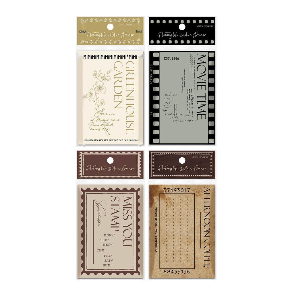 Retro Droom Serie: Oud Bos Schrijfbare Sticker Set - 30 Vel voor Journals & Decoraties