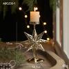 Christmas Snowflake Tree Candle Holders Metal Tealight Holder Xmastree Elk Snowflake Patterns for Winter Xmas Table Candle Decor