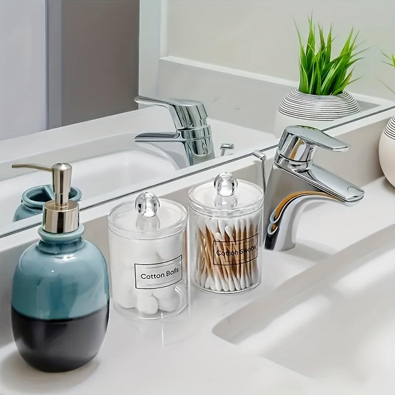 1/2 pieces of transparent cotton swab toothpick storage box, cosmetic organizer box, makeup storage box for dressing table
