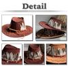 White Fang Cowboy Hat with and CZA347 Feathers, Outdoor, Casual, Stylish, Men's Women's, (Orange)
