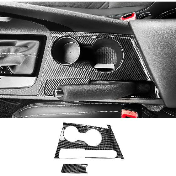 Carbon Fiber Style Car Water Cup Holder Trim Cover Interior Compatible with Hyundai Elantra CN7 N Line