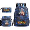 Dragon Ball Z Printed Backpack Set 3-Piece Casual School Bag For Boys And Girls Youth With Pencil Case Shoulder Bag