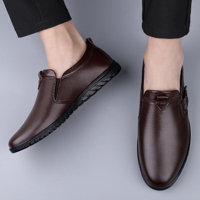 High Quality Men All-match Loafers Breathable Male Outdoor Shoe Genuine Leather Mens Slip on Footwear Hollow Out Men Casual Shoe