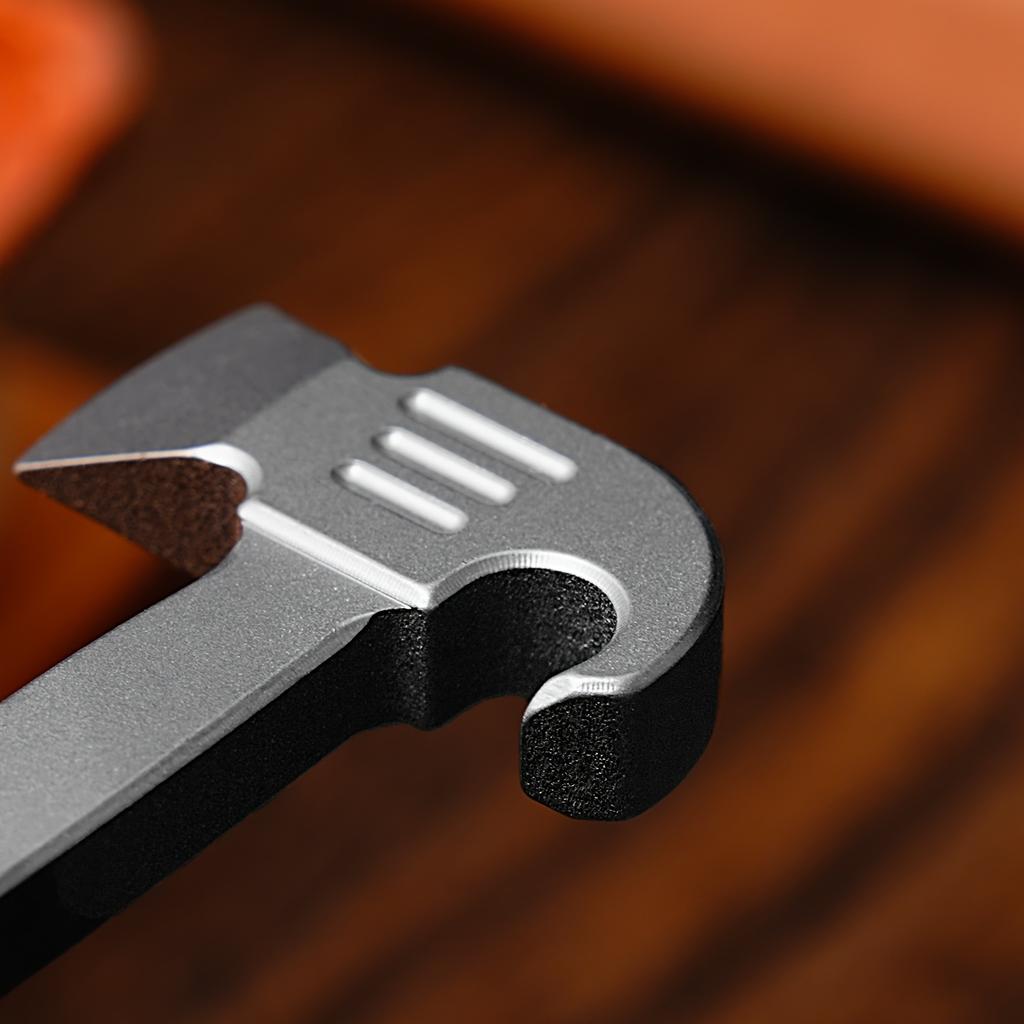 1pc Multifunctional Mini Portable Bottle Opener with Key Ring , Durable Metal EDC Tool for Camping, Hiking & Outdoor Adventures, Compact