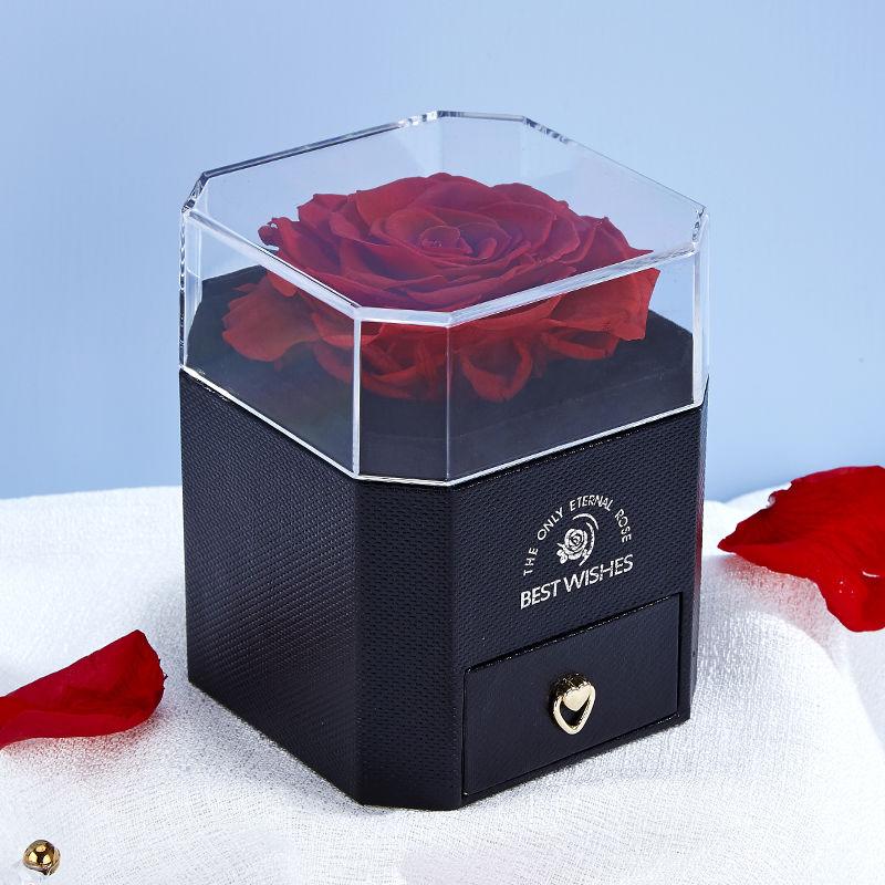 Eternal Rose Jewelry Box Necklace Packaging Boxes Luxury Jewelry Storage Display Box Valentine's Day Necklace Gift Boxes