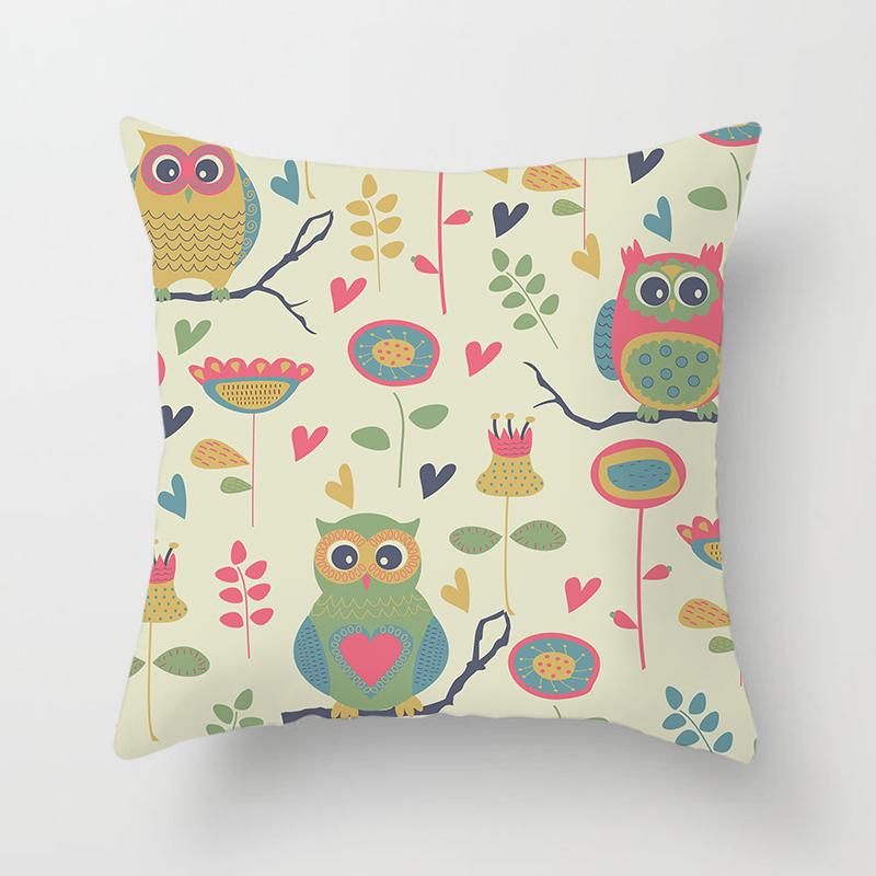 Love Tree Square Pillowcase Car Sofa Office Chair Pillowcase Simple Home Decor Ornaments
