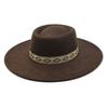 Cappello classico in feltro di lana britannica a tesa larga per uomo donna protezione solare da esterno