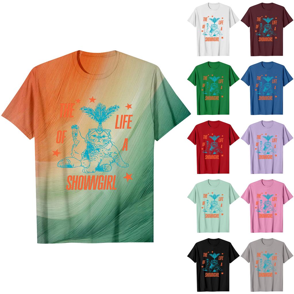 Unisex Casual Letter Print Short-sleeved T-shirt