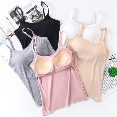 Large Size No Steel Ring Integrated Five-finger Chest Pad Camisole Bottoming Shirt Slim
