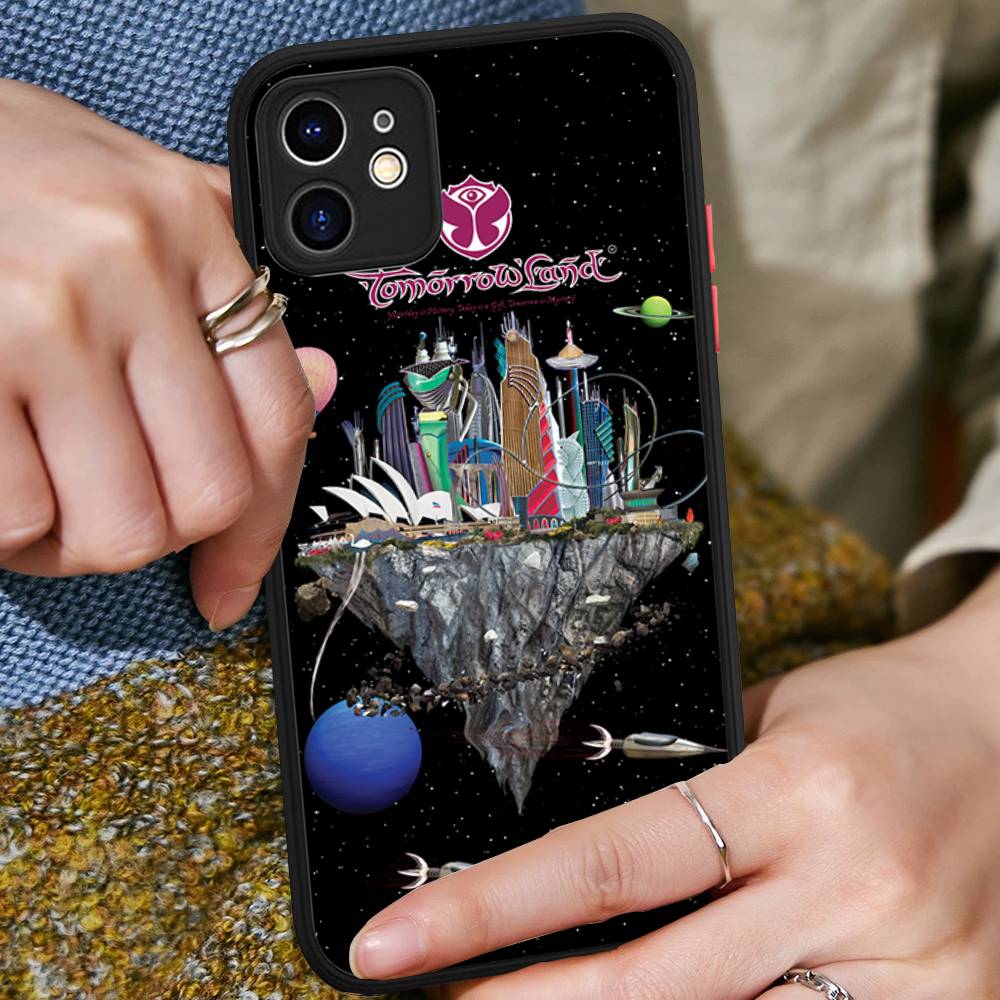 T-tomorrowland Logo For iPhone Air 16 15 14 Plus 13 12 11 Pro Max Matte Cover Jelly Shockproof Phone Case