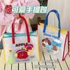 Jelly Beach Bag Cartoon Tote Bag Cute Transparent Waterproof Travel Tote Bag Shoulder Bag