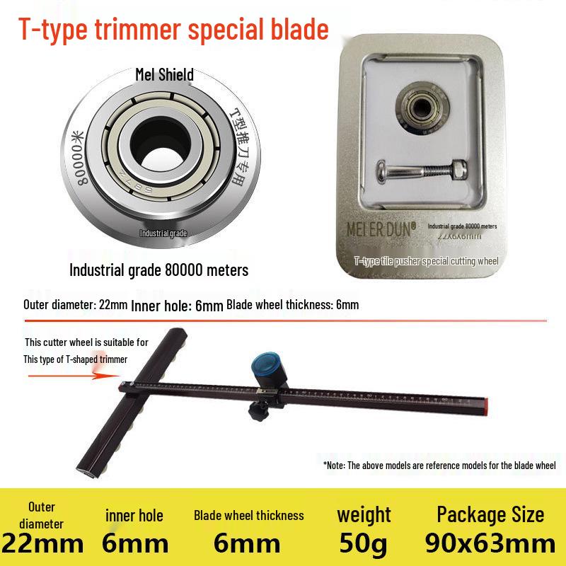 Manual Glass and Tile Cutting Machine with T-Type Alloy Blade Accessories