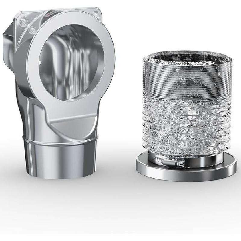 180 Degree Magnetic Dryer Exhaust Connector, Sealed Dryer Vent Adapter