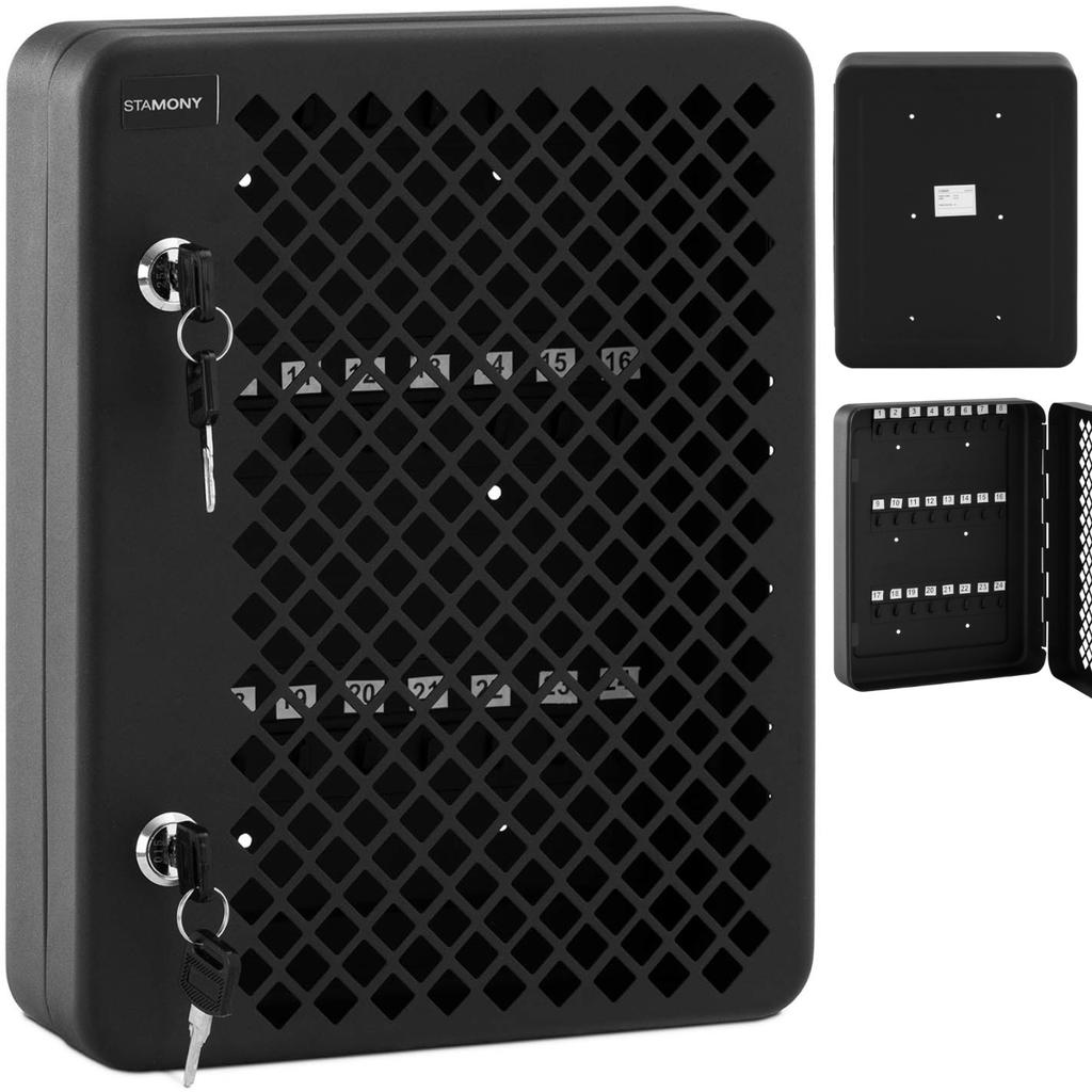 Metal wall organizer box for 24 keys