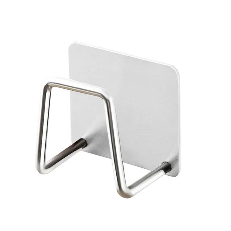 

1/4Pcs New Self Adhesive Sink Drain Drying Rack Kitchen Wall Hooks Wire Ball Organizer Bathroom Storage Holder