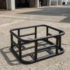 Black Metal Rear Bike Cargo Basket Practical with Quick-Release